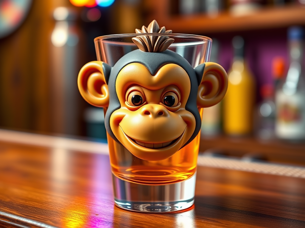 monkey shot glass 3d print